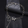 Kpop Vintage Butterfly Choker Heart Angel Pendant Clavicle Chain Necklace for Women Egirl Goth Cool Emo Punk Grunge Jewelry