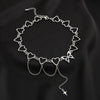 Kpop Vintage Butterfly Choker Heart Angel Pendant Clavicle Chain Necklace for Women Egirl Goth Cool Emo Punk Grunge Jewelry