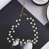 LATS Beads Women's Neck Chain Kpop Pearl Choker Necklace Gold Color Goth Chocker Jewelry Pendant Necklaces  Collar for Girl