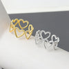 LIVVY Silver Color Love Heart Shell Finger Ring For Women  Party Wedding Jewelry Ring Gift  Trend