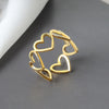 LIVVY Silver Color Love Heart Shell Finger Ring For Women  Party Wedding Jewelry Ring Gift  Trend