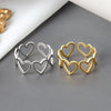 LIVVY Silver Color Love Heart Shell Finger Ring For Women  Party Wedding Jewelry Ring Gift  Trend