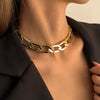 Lacteo Neo Gothic Geometric Rhombus O Shape Choker Necklace For Women  Trendy Neck Clavicle Chain Jewelry Necklace