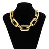 Lacteo Punk Multi Layered Gold Color Chain Choker Necklace Jewelry for Women Hip Hop Big Thick Chunky Clavicle Chain Necklace