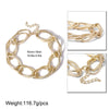 Lacteo Punk Multi Layered Gold Color Chain Choker Necklace Jewelry for Women Hip Hop Big Thick Chunky Clavicle Chain Necklace