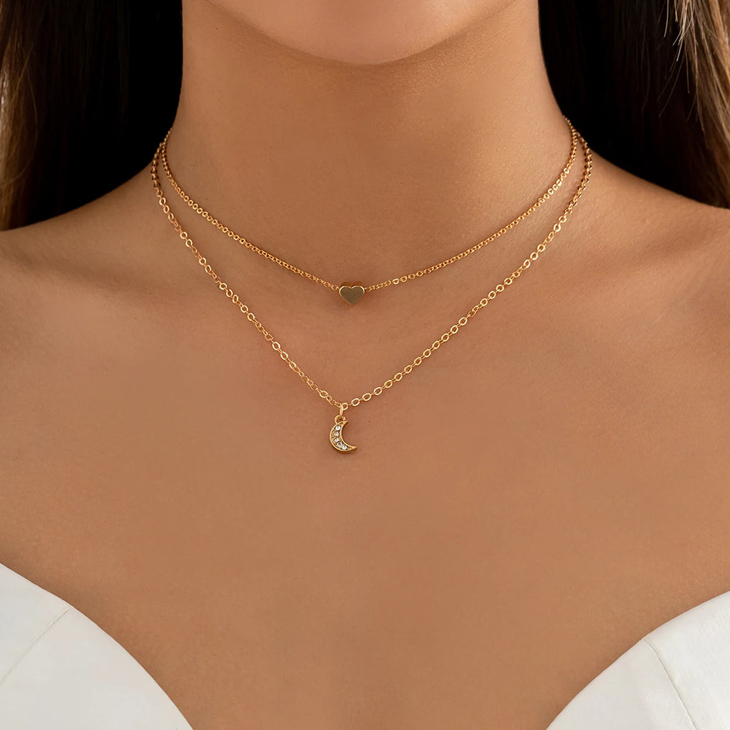 Lacteo Trendy Gold Color Petals Shape Short Neck Chain Necklace Choker for Women Jewelry Collar Clavicle Necklaces Gifts Party