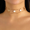 Lacteo Trendy Gold Color Petals Shape Short Neck Chain Necklace Choker for Women Jewelry Collar Clavicle Necklaces Gifts Party