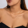Lacteo Trendy Gold Color Petals Shape Short Neck Chain Necklace Choker for Women Jewelry Collar Clavicle Necklaces Gifts Party