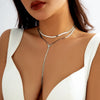 Layered Snake Chian with Long Tassels Choker Necklaces for Women Trendy Simple Chians Collar on Neck   Jewelry Female