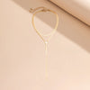 Layered Snake Chian with Long Tassels Choker Necklaces for Women Trendy Simple Chians Collar on Neck   Jewelry Female