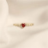 Liemjee Real S925 Sterling Silver Inlaid Love Ruby Wedding Ring    Jewelry For Women Feature Charm Girlfriend Gift