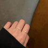 Love open ring 2-piece set Korean personality design sense ring  temperament jewelry real gold plating heart