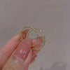 Love open ring 2-piece set Korean personality design sense ring  temperament jewelry real gold plating heart