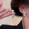 Luxury Bow Pearl Tassel Earrings for Women Bijoux Trendy Bridal Drop Dangling Earrings Statement High Jewelry Gifts
