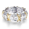 Cubic Zirconia Cross Rings for Women Slimming Health Care Weight Loss Ring Engagement Wedding Couple Gifts Charm Jewelry