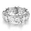 Cubic Zirconia Cross Rings for Women Slimming Health Care Weight Loss Ring Engagement Wedding Couple Gifts Charm Jewelry