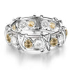 Cubic Zirconia Cross Rings for Women Slimming Health Care Weight Loss Ring Engagement Wedding Couple Gifts Charm Jewelry
