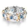Cubic Zirconia Cross Rings for Women Slimming Health Care Weight Loss Ring Engagement Wedding Couple Gifts Charm Jewelry