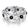 Cubic Zirconia Cross Rings for Women Slimming Health Care Weight Loss Ring Engagement Wedding Couple Gifts Charm Jewelry
