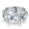 Cubic Zirconia Cross Rings for Women Slimming Health Care Weight Loss Ring Engagement Wedding Couple Gifts Charm Jewelry