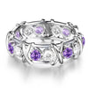 Cubic Zirconia Cross Rings for Women Slimming Health Care Weight Loss Ring Engagement Wedding Couple Gifts Charm Jewelry