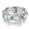 Cubic Zirconia Cross Rings for Women Slimming Health Care Weight Loss Ring Engagement Wedding Couple Gifts Charm Jewelry
