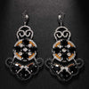 Luxury Designer Oversize Geometric Earrings Pendant Bridal Accessories Large Rhinestone Dangle Earrings Wedding Jewelry