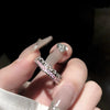 Luxury Exquisite Colored Small Zircon Rings for Women French Retro Crystal Stone Opening Ring Aesthetic Creative Wedding Jewelry