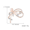 Opal Stone Cat Brooches For Women Elegant Rhinestone Cute Animal Owl Butterfly Flower Bee Lapel Pins Wedding Jewelry Gift
