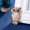 Opal Stone Cat Brooches For Women Elegant Rhinestone Cute Animal Owl Butterfly Flower Bee Lapel Pins Wedding Jewelry Gift