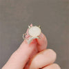 Opal Stone Cat Brooches For Women Elegant Rhinestone Cute Animal Owl Butterfly Flower Bee Lapel Pins Wedding Jewelry Gift