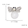 Opal Stone Cat Brooches For Women Elegant Rhinestone Cute Animal Owl Butterfly Flower Bee Lapel Pins Wedding Jewelry Gift