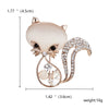 Opal Stone Cat Brooches For Women Elegant Rhinestone Cute Animal Owl Butterfly Flower Bee Lapel Pins Wedding Jewelry Gift