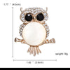 Opal Stone Cat Brooches For Women Elegant Rhinestone Cute Animal Owl Butterfly Flower Bee Lapel Pins Wedding Jewelry Gift