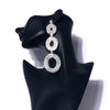 Luxury Oval Pendant Earrings for Women Exaggerate Versatile Geometric Ear Jewelry Elegant Anniversary Party Accessories Gift