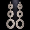 Luxury Oval Pendant Earrings for Women Exaggerate Versatile Geometric Ear Jewelry Elegant Anniversary Party Accessories Gift