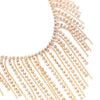 Luxury Rhinestone Beaded Fringe Torque Necklace Choker Bohemian Collar Necklaces Statement Geometric Jewelry For Women