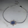 Luxury Rhinestone Evil Eye Bracelets Charms Jewelry for Women Free Shipping Party Crystal Adjustable Bracelets Girls Accessories