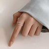 Rhinestone Rings for Woman Simple Hollow Joint Ring Wedding Party Elegant Jewelry Gifts
