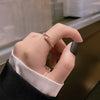 Rhinestone Rings for Woman Simple Hollow Joint Ring Wedding Party Elegant Jewelry Gifts