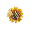 Yellow Enamel Sunflower Brooches For Women Rhinestone Plant Daisy Moon Flower Lapel Pins Clothes Badge Gorgeous Jewelry