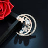 Yellow Enamel Sunflower Brooches For Women Rhinestone Plant Daisy Moon Flower Lapel Pins Clothes Badge Gorgeous Jewelry