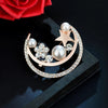 Yellow Enamel Sunflower Brooches For Women Rhinestone Plant Daisy Moon Flower Lapel Pins Clothes Badge Gorgeous Jewelry