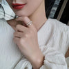 Zircon Gold Color Double Layer Adjustable Opening Rings For Women  Wedding Party Jewelry Birthday Gift
