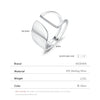MODIAN 925 Sterling Silver Asymmetry Hollow Out Ring Trendy Smooth Adjustable Size 6-8 Rings Fine Jewelry For Women Party Gift