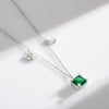 MODIAN 925 Sterling Silver Constellation Virgo Symbol Brand Necklace Chain Dazzling Shiny Square CZ Pendant Fine Jewelry