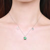 MODIAN 925 Sterling Silver Constellation Virgo Symbol Brand Necklace Chain Dazzling Shiny Square CZ Pendant Fine Jewelry