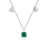 MODIAN 925 Sterling Silver Constellation Virgo Symbol Brand Necklace Chain Dazzling Shiny Square CZ Pendant Fine Jewelry