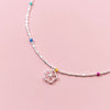 MODIAN 925 Sterling Silver Cute Flower Link Chain Bracelet For Trendy Gold Color Enamel Bracelets For Women Fine Jewelry Gift