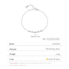 MODIAN 925 Sterling Silver Dainty Simple Shiny Stackable Bracelet For Women White Gold Plated Link Chain Trendy Jewelry